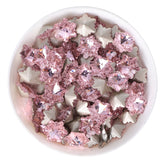 Pink Snowflake Shape Glass Pointed Back Fancy Rhinestones WholesaleRhinestone